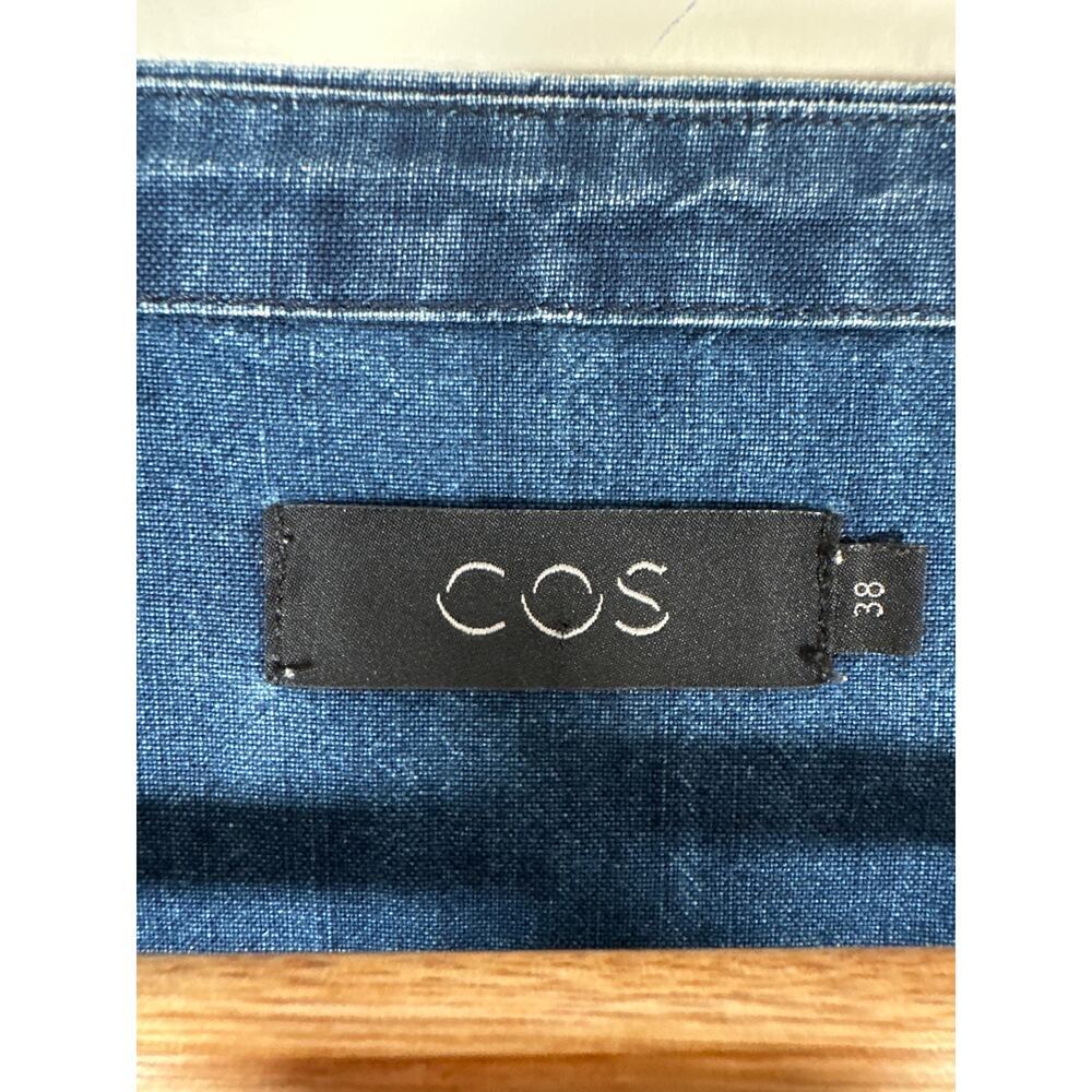 COS Blue Mid Wash Denim Short Tunic Dress Pockets 100% Cotton Size 8 - Picture 8 of 9